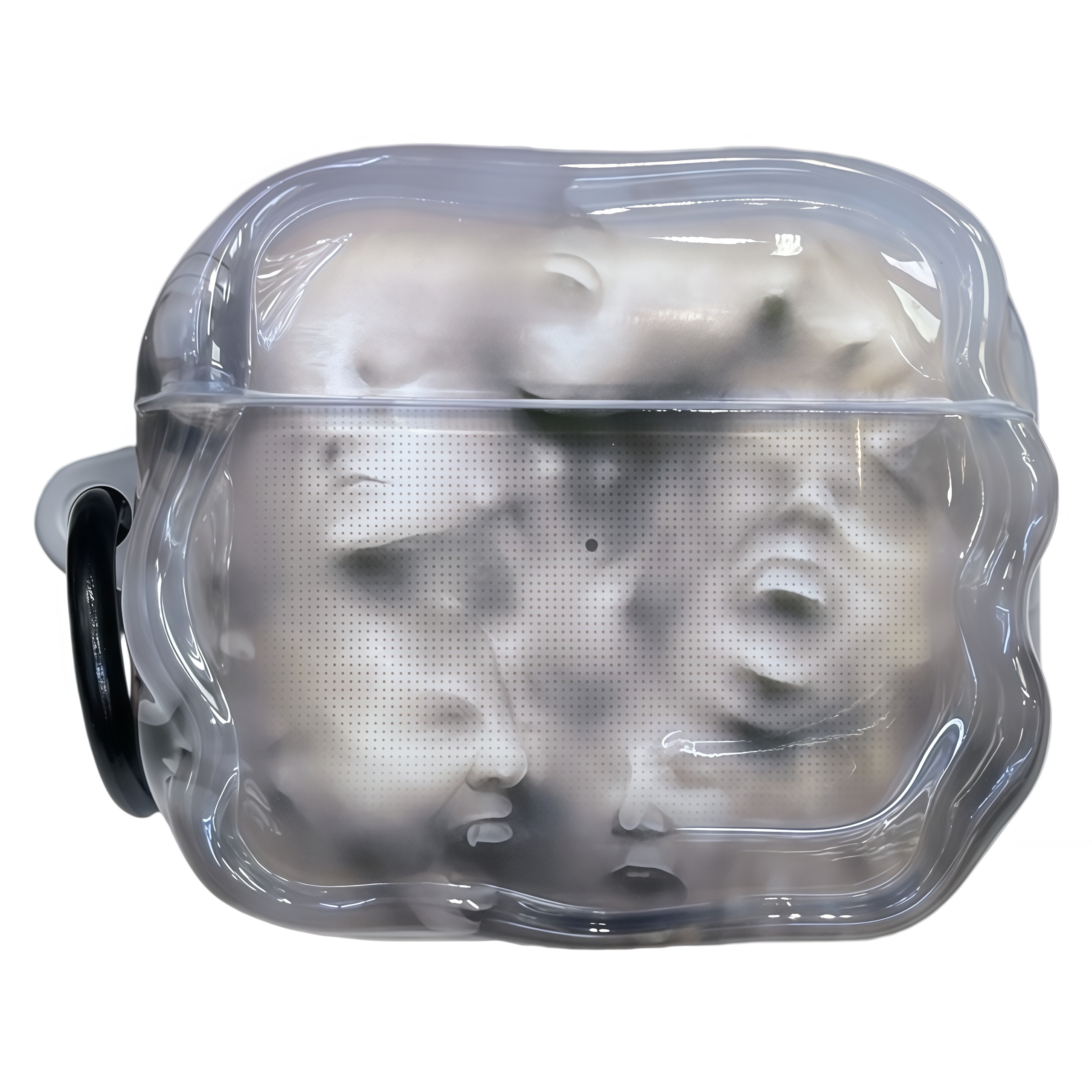 杰狄罗 适用苹果AirPods 1/2/3/4/Pro/Pro2/Pro3 TPU 小众艺术人脸  IMD个性创意高级感耐用防磨防摔不变色蓝牙耳机保护套 耳机壳