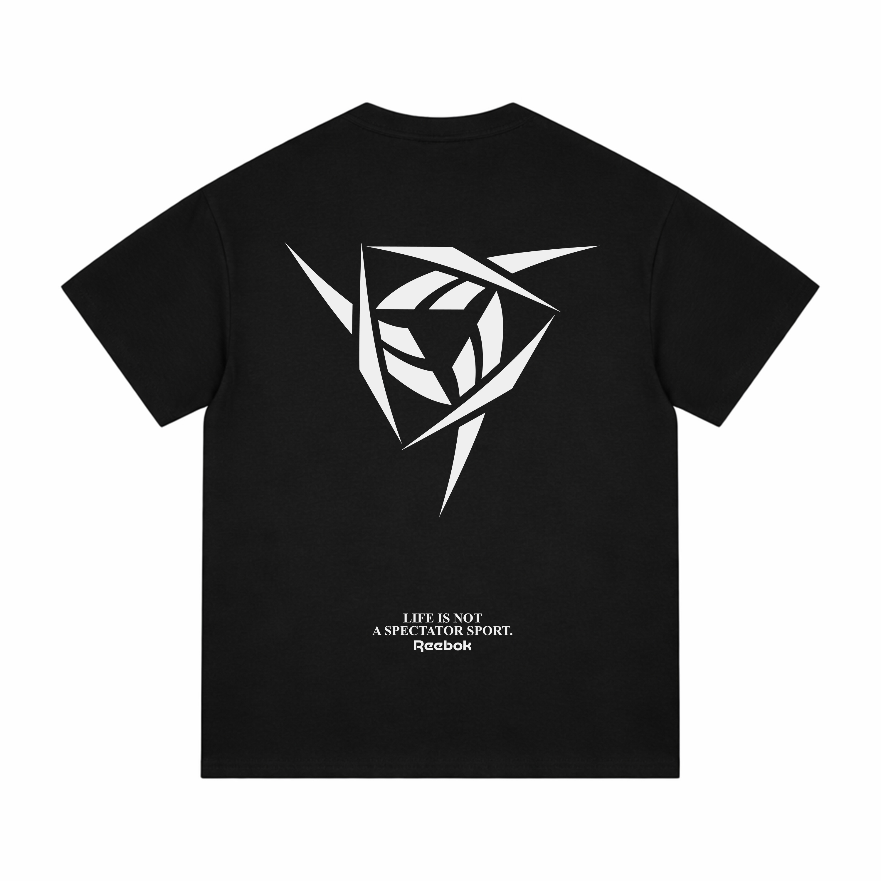 Reebok 美式高街时尚几何图形设计休闲百搭柔软亲肤透气宽松落肩圆领日常通勤短袖T恤 男女同款