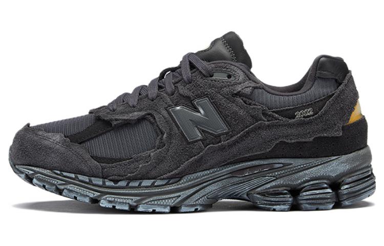 New Balance NB 2002R 复古 麂皮 ABZORB 织物减震耐磨支撑 低帮 休闲城市通勤跑步鞋 男女同款 幻影黑
