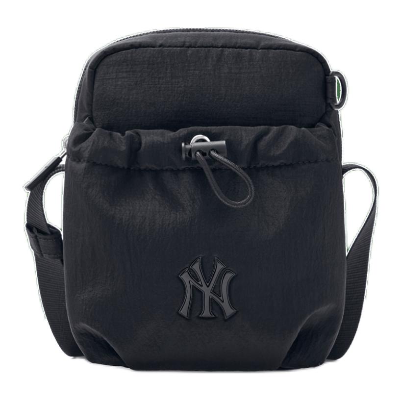 MLB 纽约洋基队 25SS 高颜值超轻大容量收纳大学生高中生旅行骑行防水 尼龙 斜挎包单肩包小包包手提 男女同款情侣款 黑色