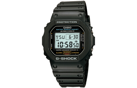 CASIO卡西欧 G-SHOCK 5600系列 头文字D情怀 黑武士运动防水 石英机芯 树脂表带 日韩表 男表 黑色表盘
