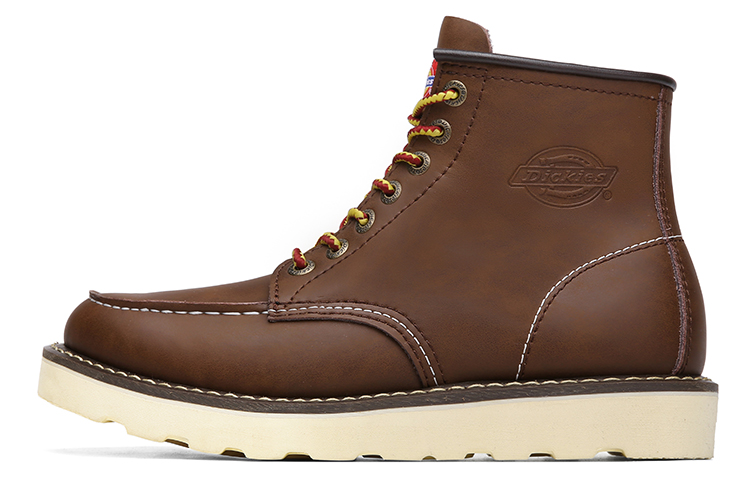 Dickies 二层牛皮 复古舒适固特异 短筒 户外靴 男款 深棕