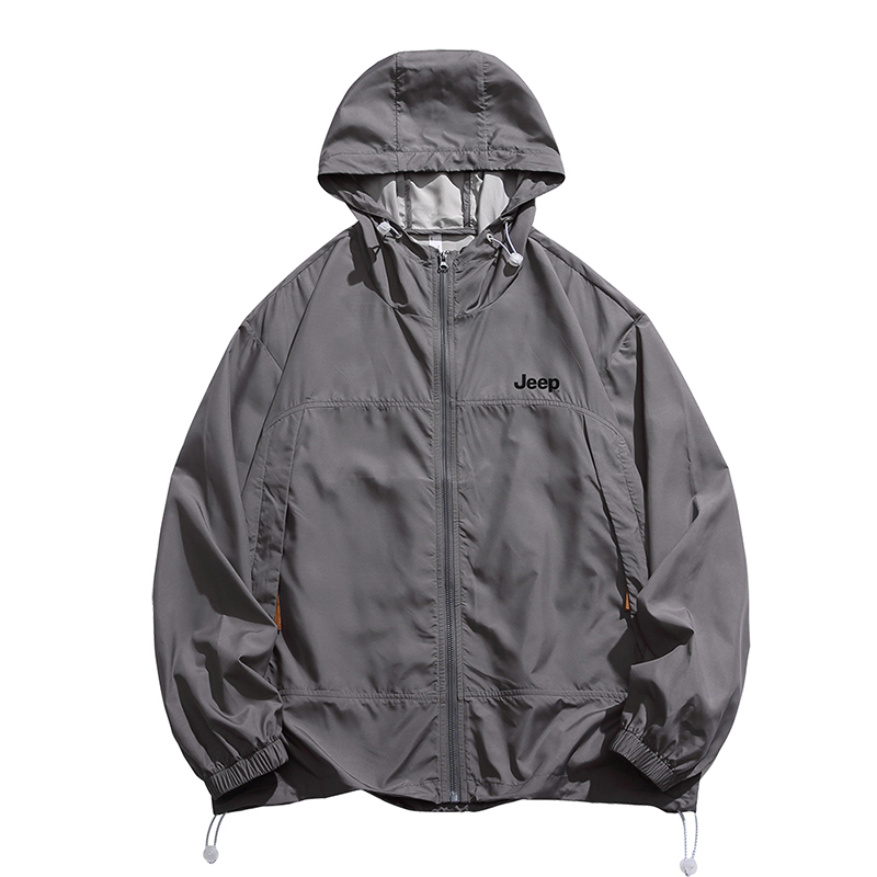 Jeep吉普 冰锋防晒系列 UPF50+冰感降温轻薄透气散热户外运动骑行登山宽松拉链休闲亲肤皮肤衣 超轻速干防紫外线凉感防晒服 男女同款