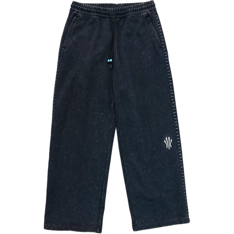 Anta安踏 欧文 篮球6D裤做旧风舒适百搭针织运动长裤 男女同款 基础黑