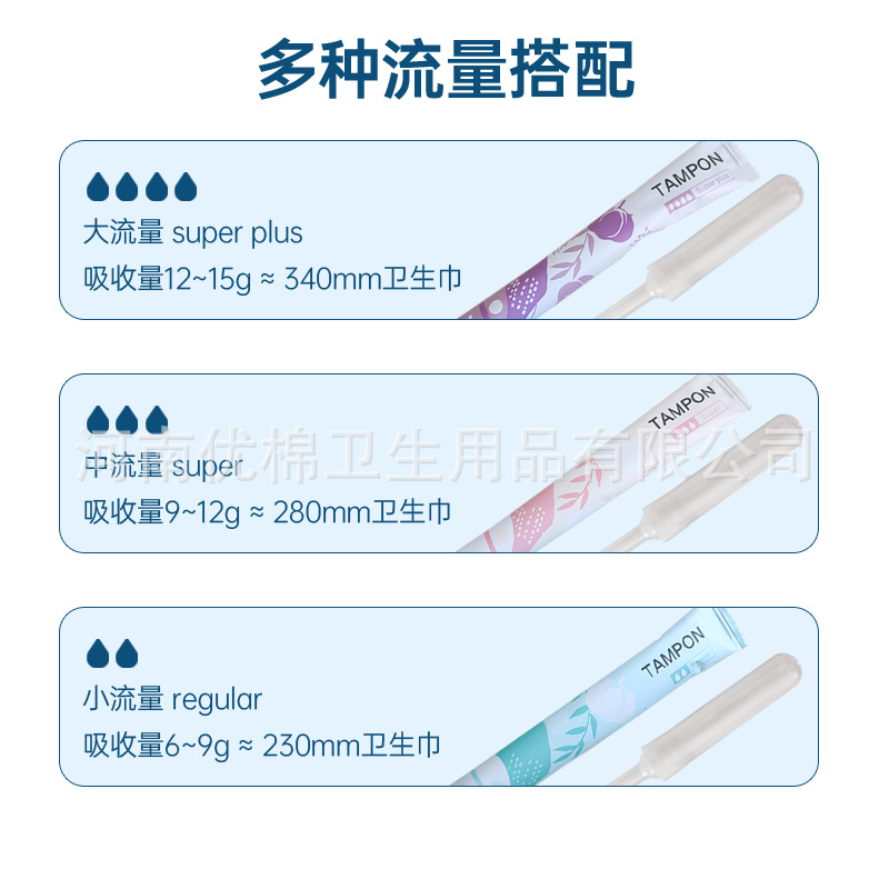 批发导管式卫生棉条内置隐形无感姨妈巾月经杯经期卫生巾跨境货源