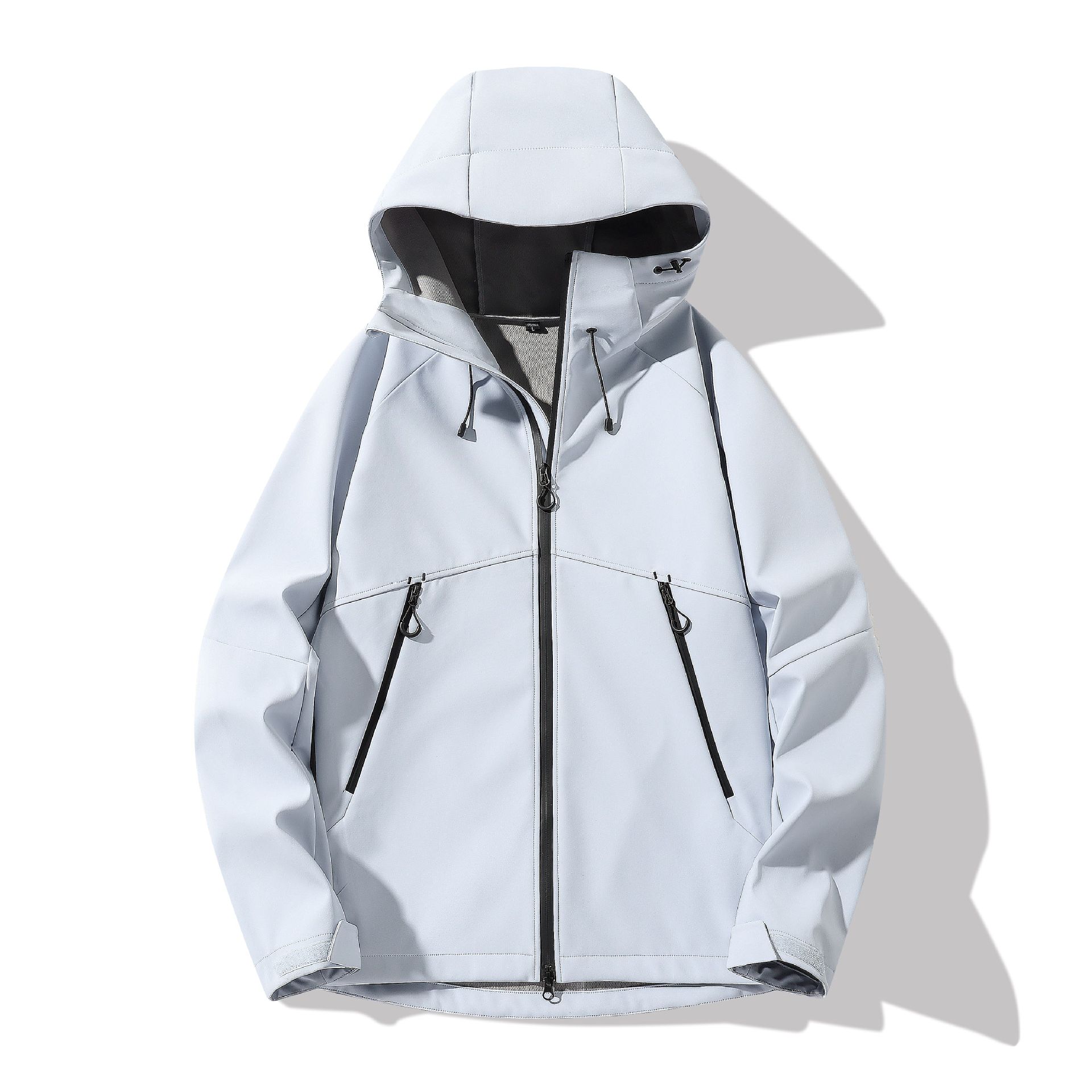 新款软壳冲锋衣户外运动防风防水情侣连帽外套舒适透气休闲百搭服