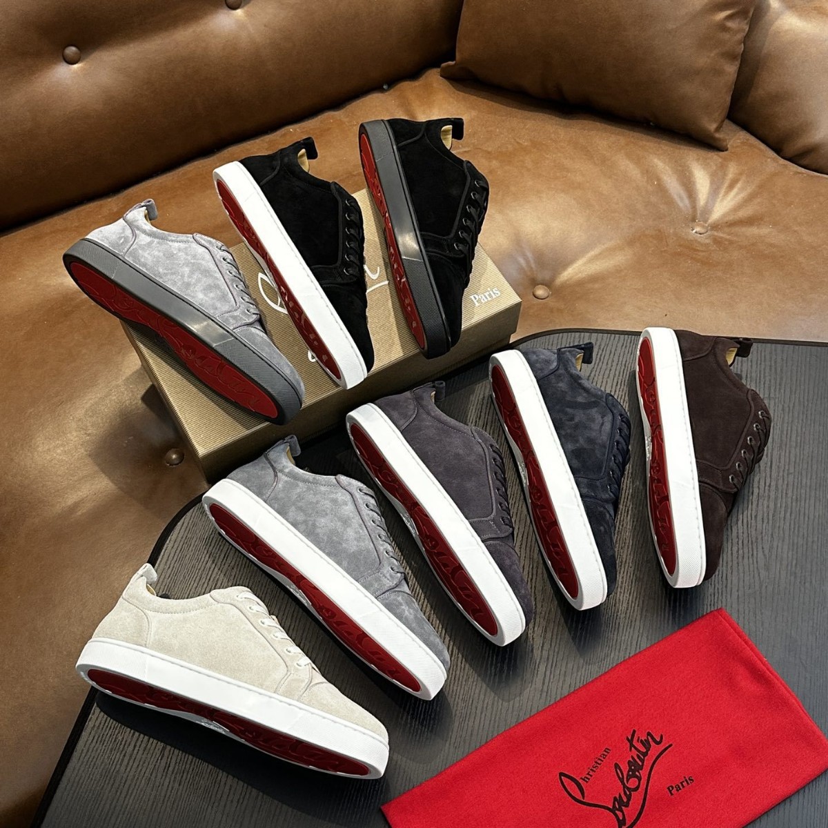 欧美男士纯手工小牛皮鞋高奢商务系带圆头运动鞋定制跨境CL