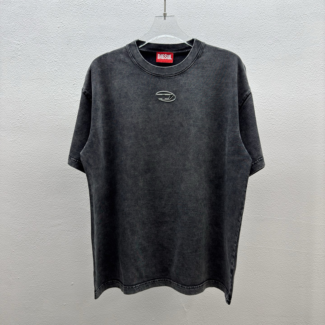 diesselr柴油T恤美潮小众短袖洗水做旧圆领T恤宽松男女短袖夏银标