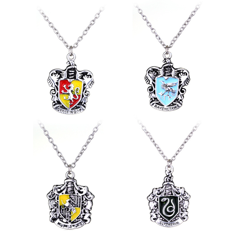 哈利波特四大魔法学院项链分院标志赫奇帕奇斯莱特林格兰芬多配饰