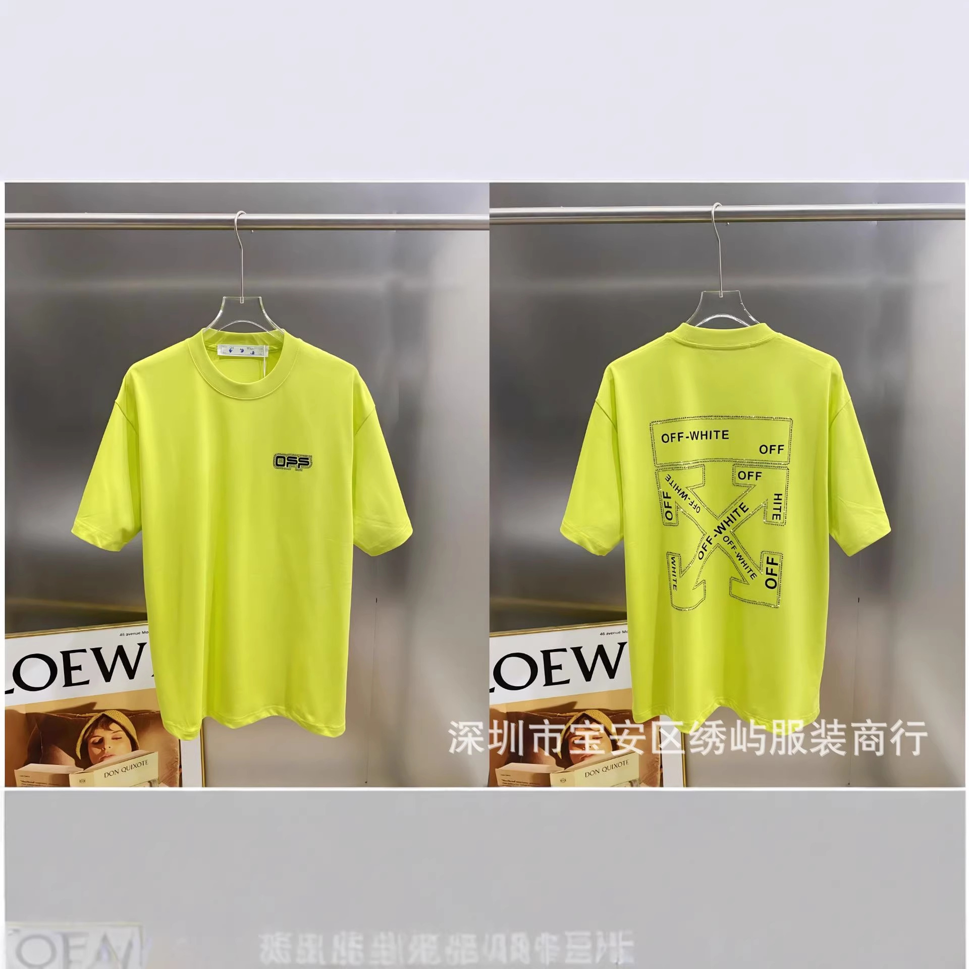 2026春夏新款高版本 OW 箭头系列图案圆领套头短袖男女同款一件批