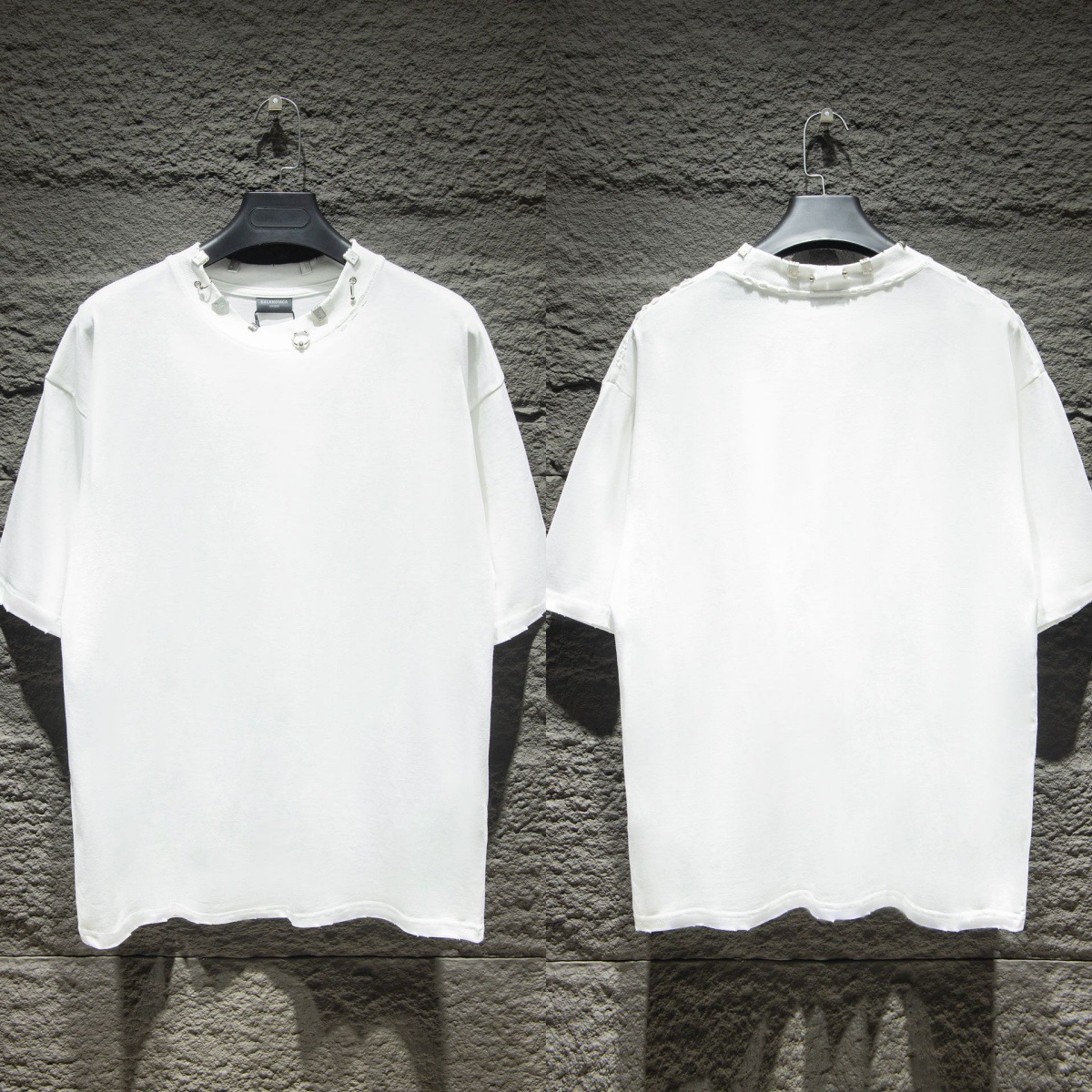 【实拍图】短袖刺绣字母圆领短袖T恤男女夏季美式潮牌宽松半袖