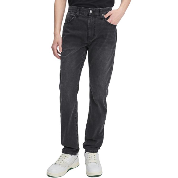 Lee SS25 731舒适锥形束脚牛仔裤 男款 黑灰色