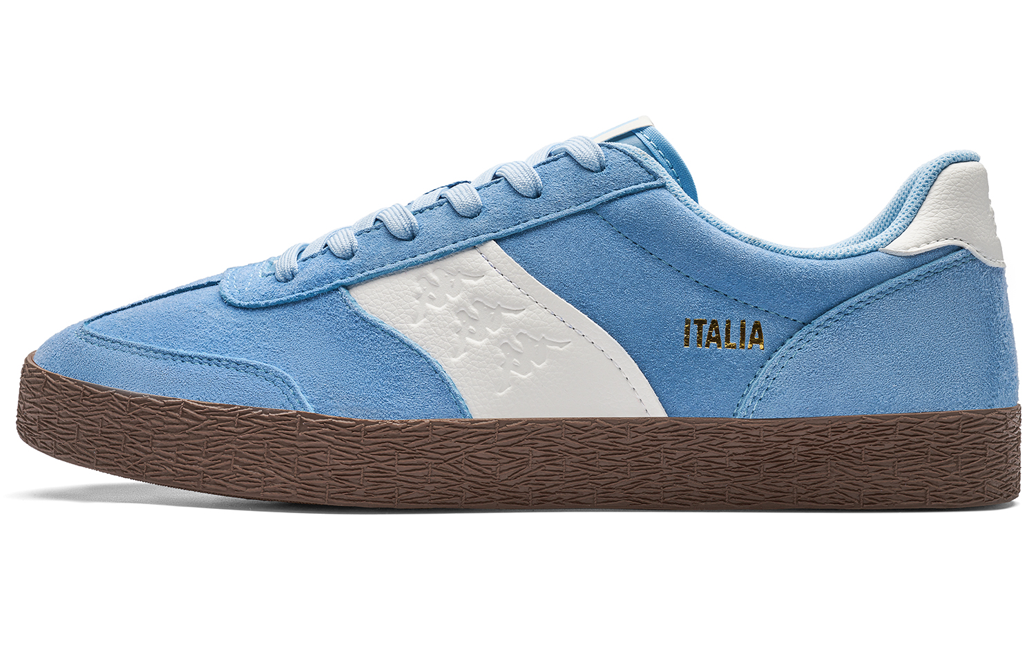 Kappa卡帕 背靠背 复古潮流  舒适 薄底 轻便透气 低帮 德训鞋 男女同款 品月蓝经典白