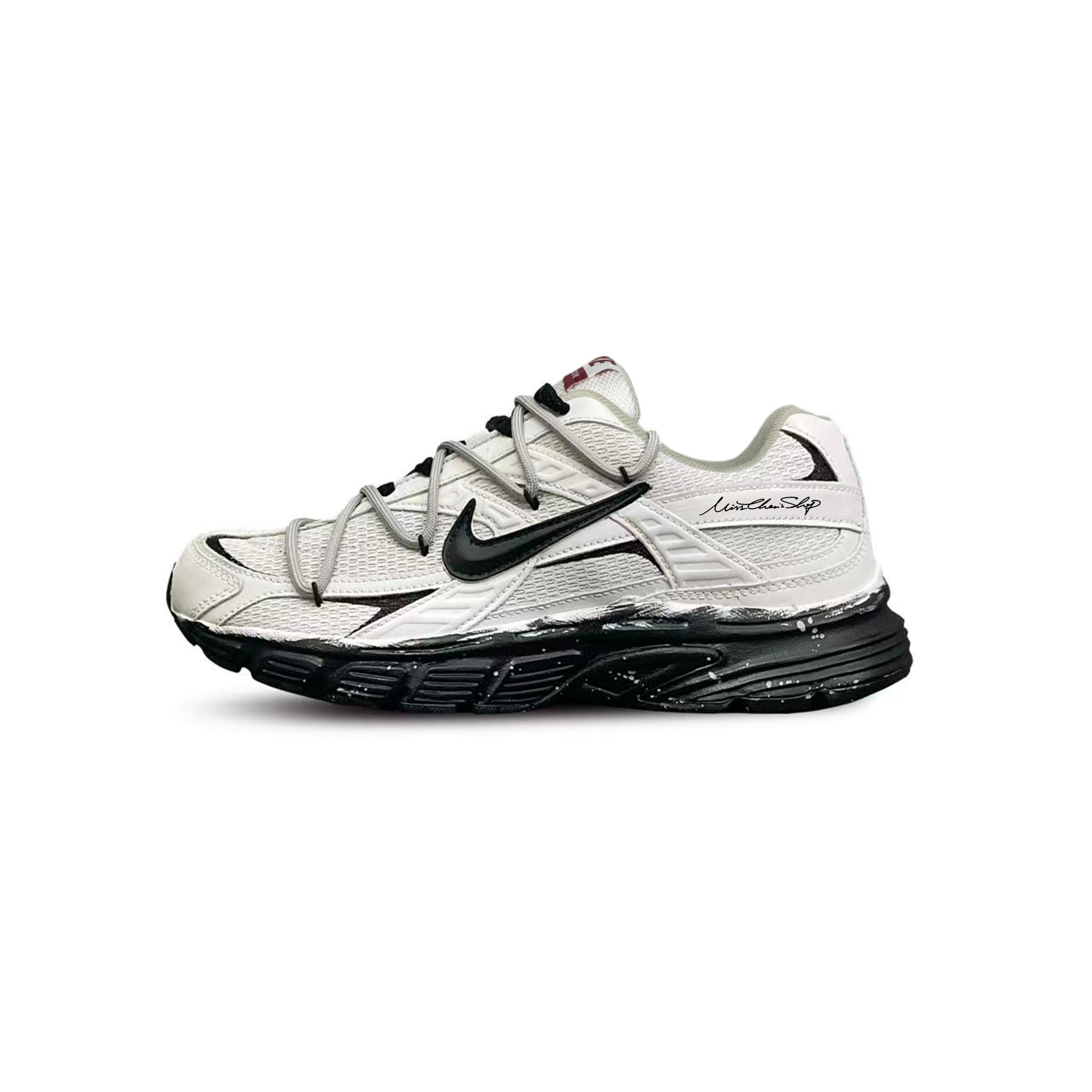 【定制球鞋】  Nike Initiator 塔兔共生 复古黑白色彩 做旧 简约 校园风 经典 质感 低帮 休闲长跑短跑跑步鞋 男款