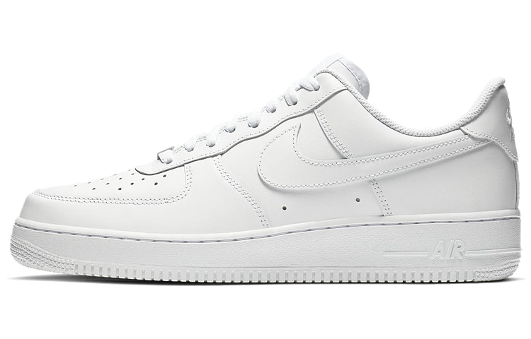 Nike Air Force 1 07 牛皮革 经典复古风格 减震透气支撑 低帮 板鞋 男款 纯白